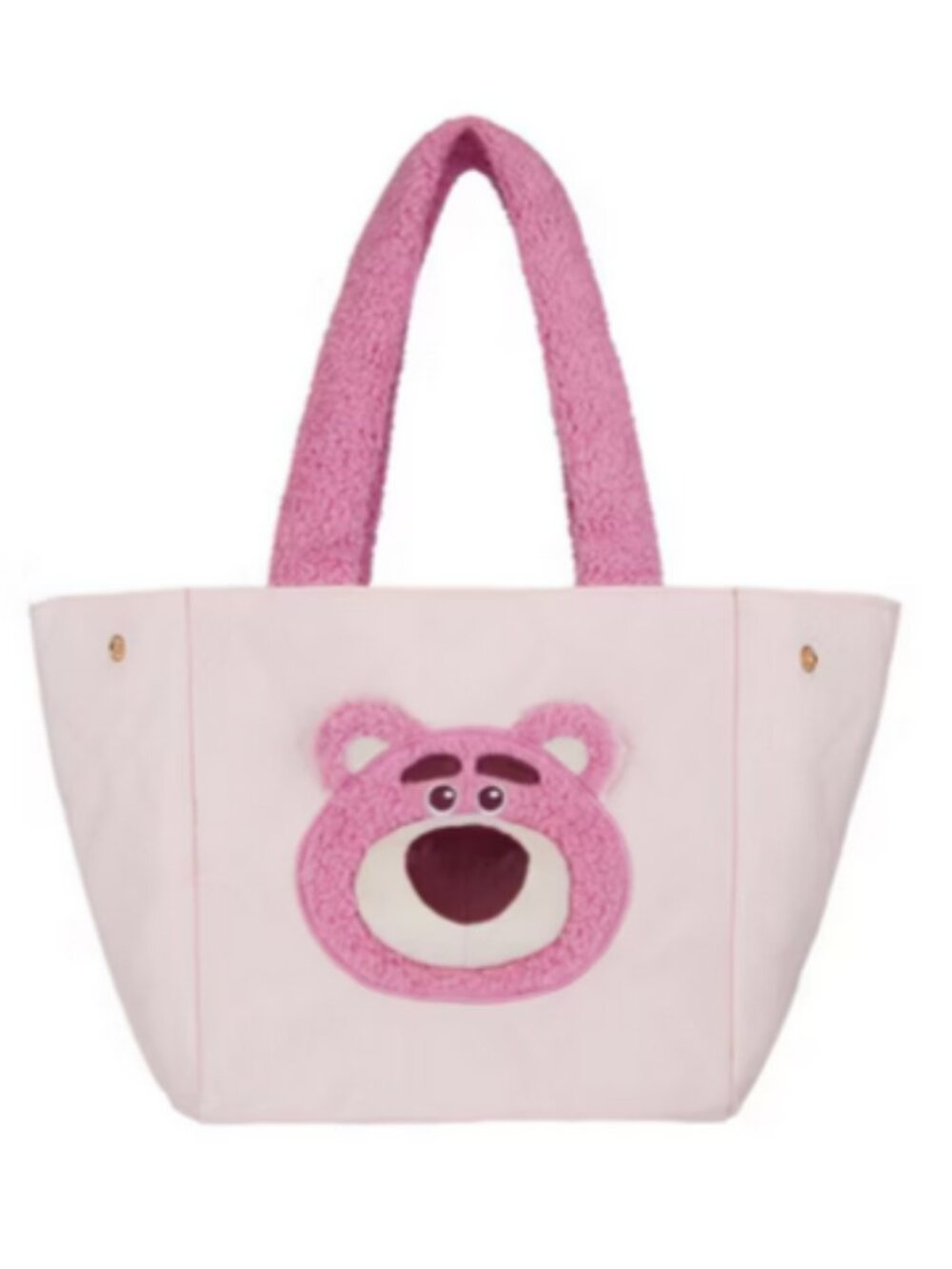 NEW! Disney & Pixar Toy Story 3 Tokyo Disney Lotso Huggins Pink Fluffy Tote Bag